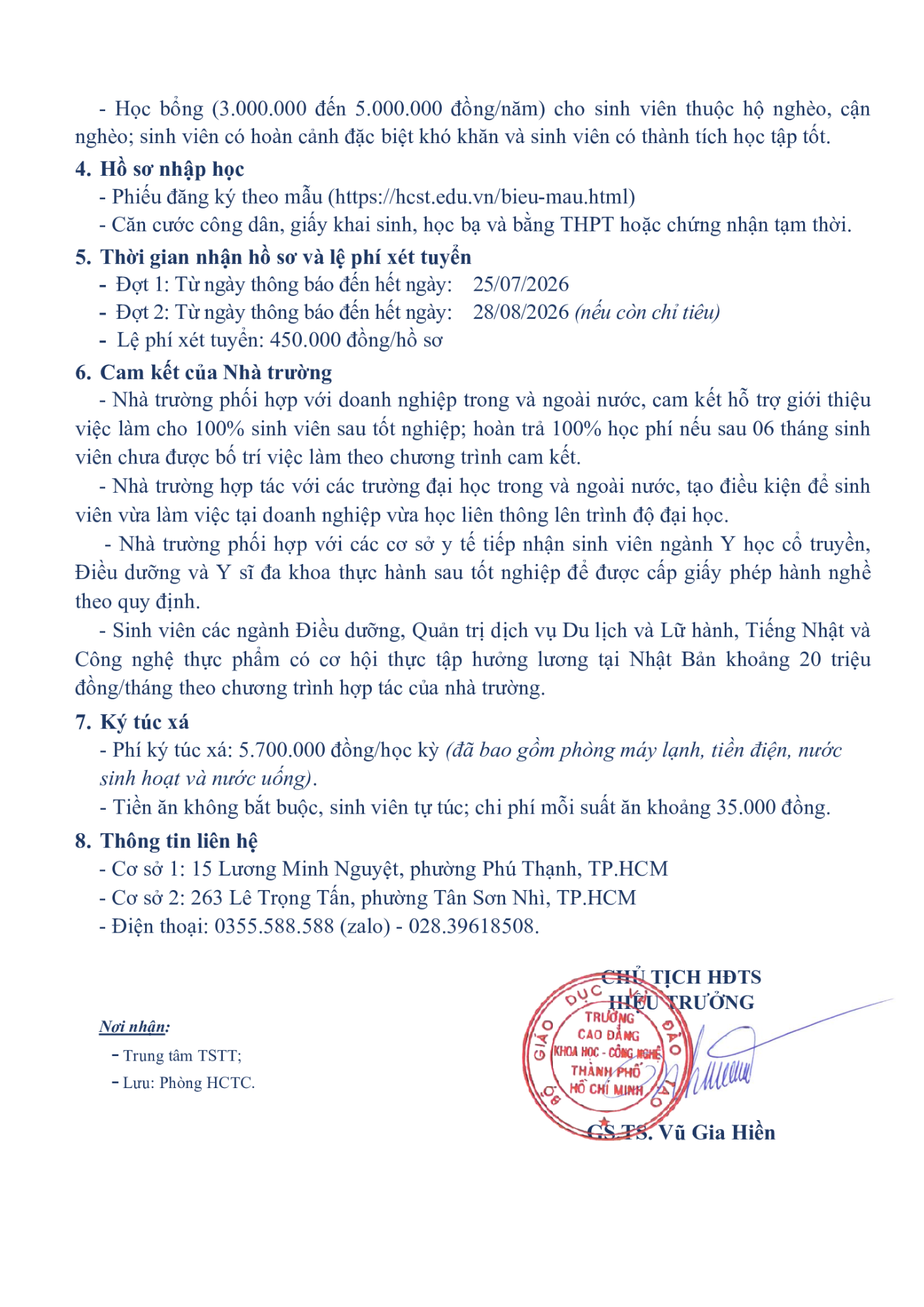 Dao Tao Chinh Quy 2026