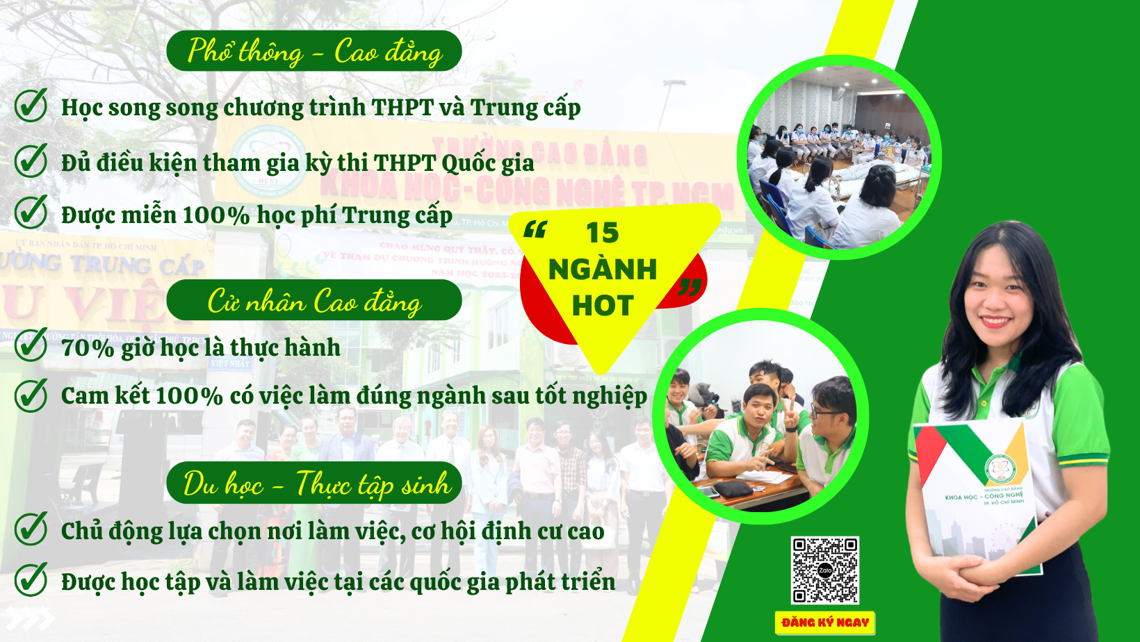 Tuyển sinh Cao đẳng chính quy - Du học - Thực tập sinh